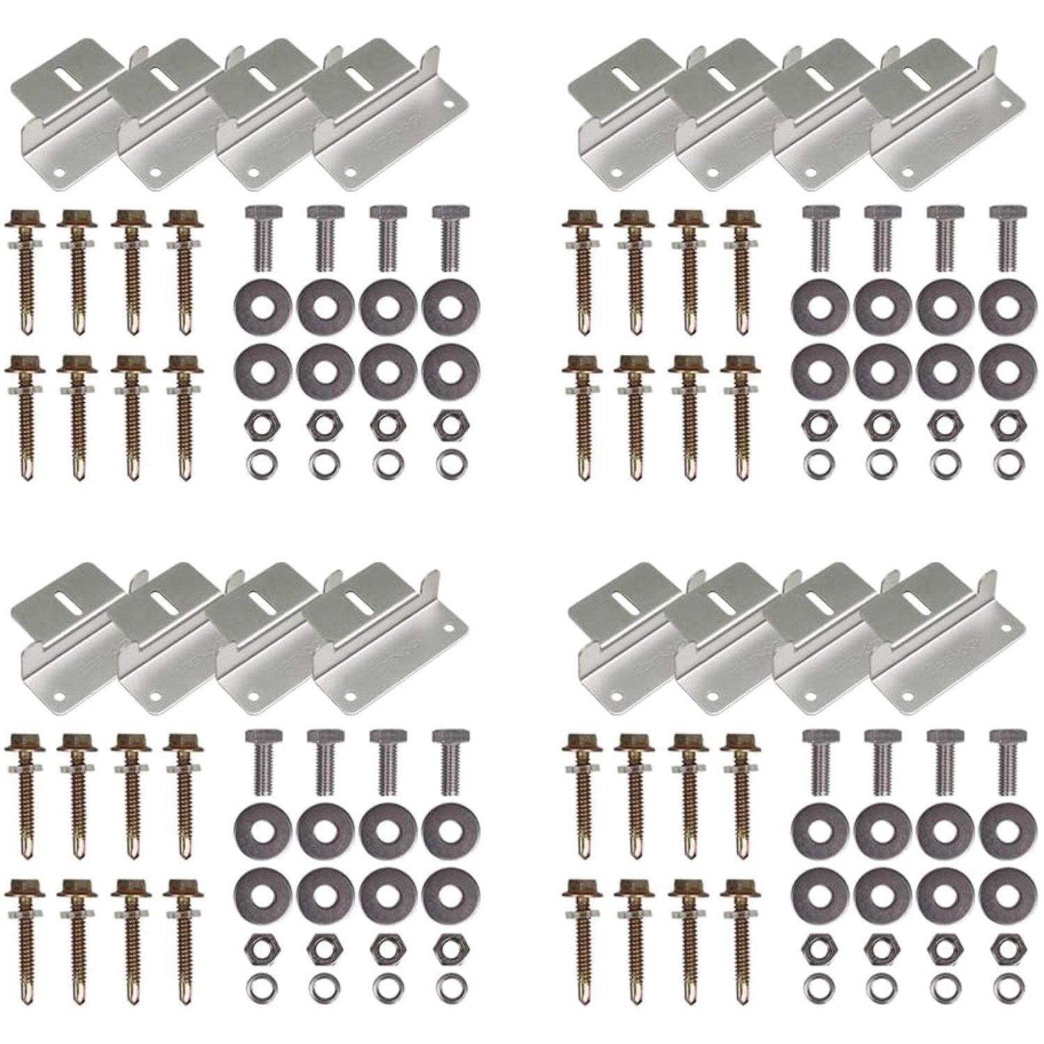 Easy Install Solar Panel Mounting Brackets – 4 Count Z-Braackets for RVs & More