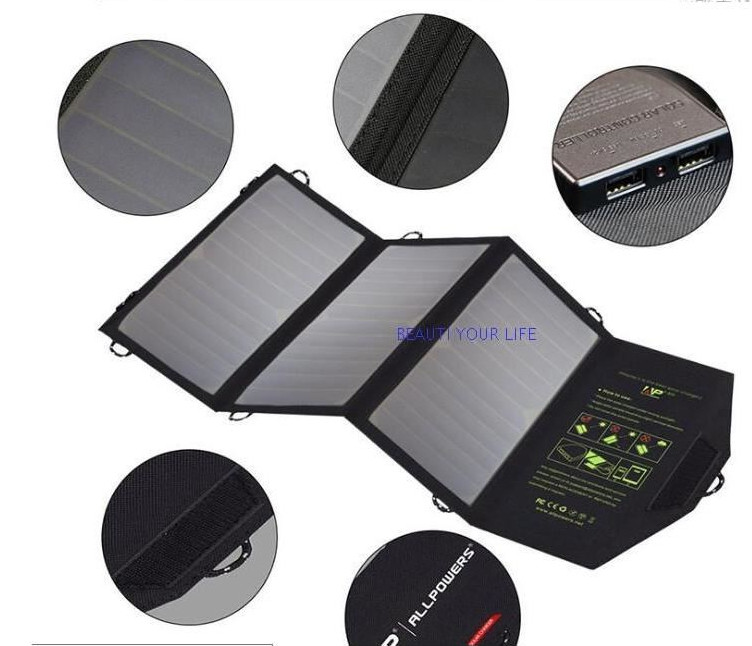Foldable Solar Panel Portable Solar Panel Charger Solar Panel Mobile Power 21W