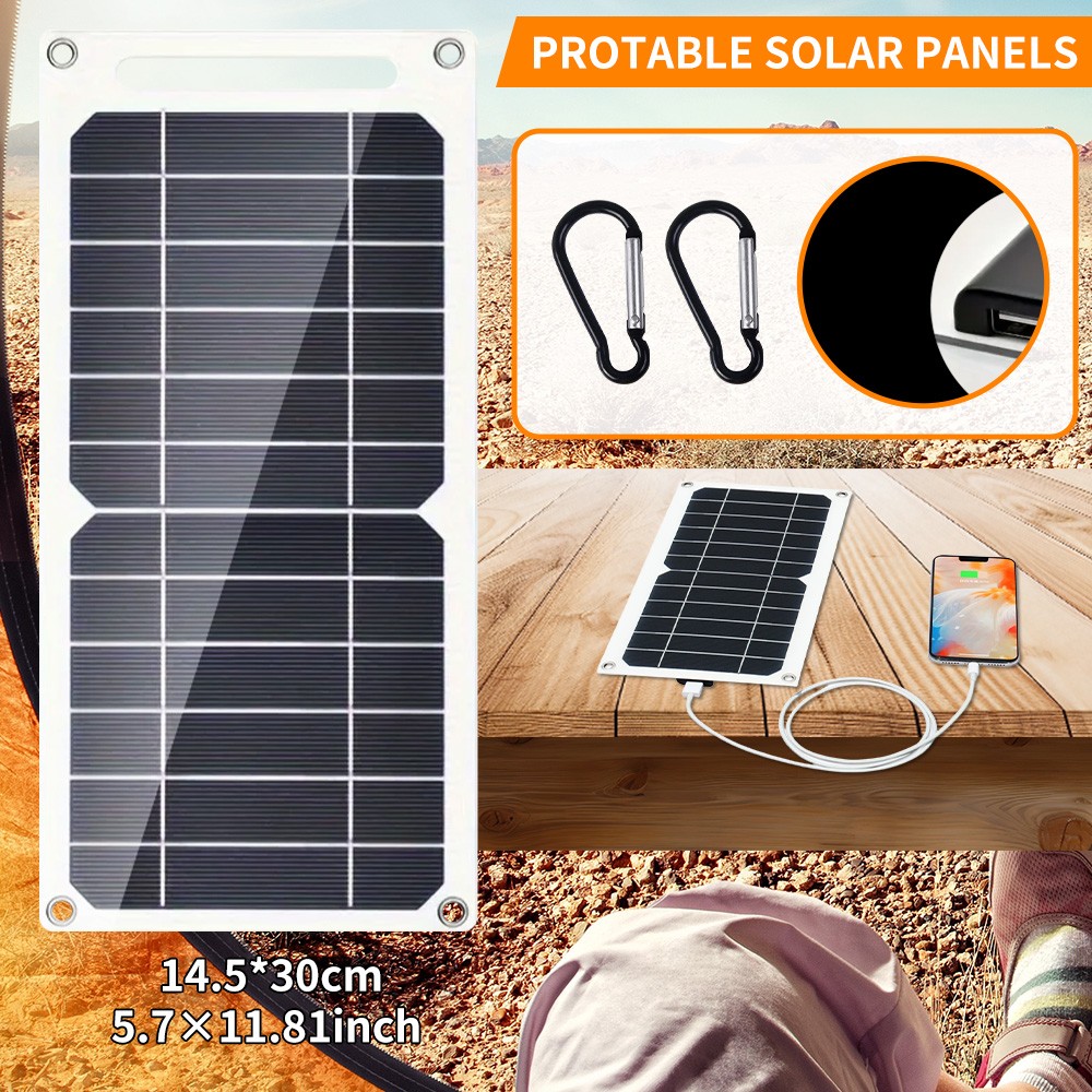Portable Solar Panel Power USB Maintainer For Outdoor Battery Cell Phone Charger