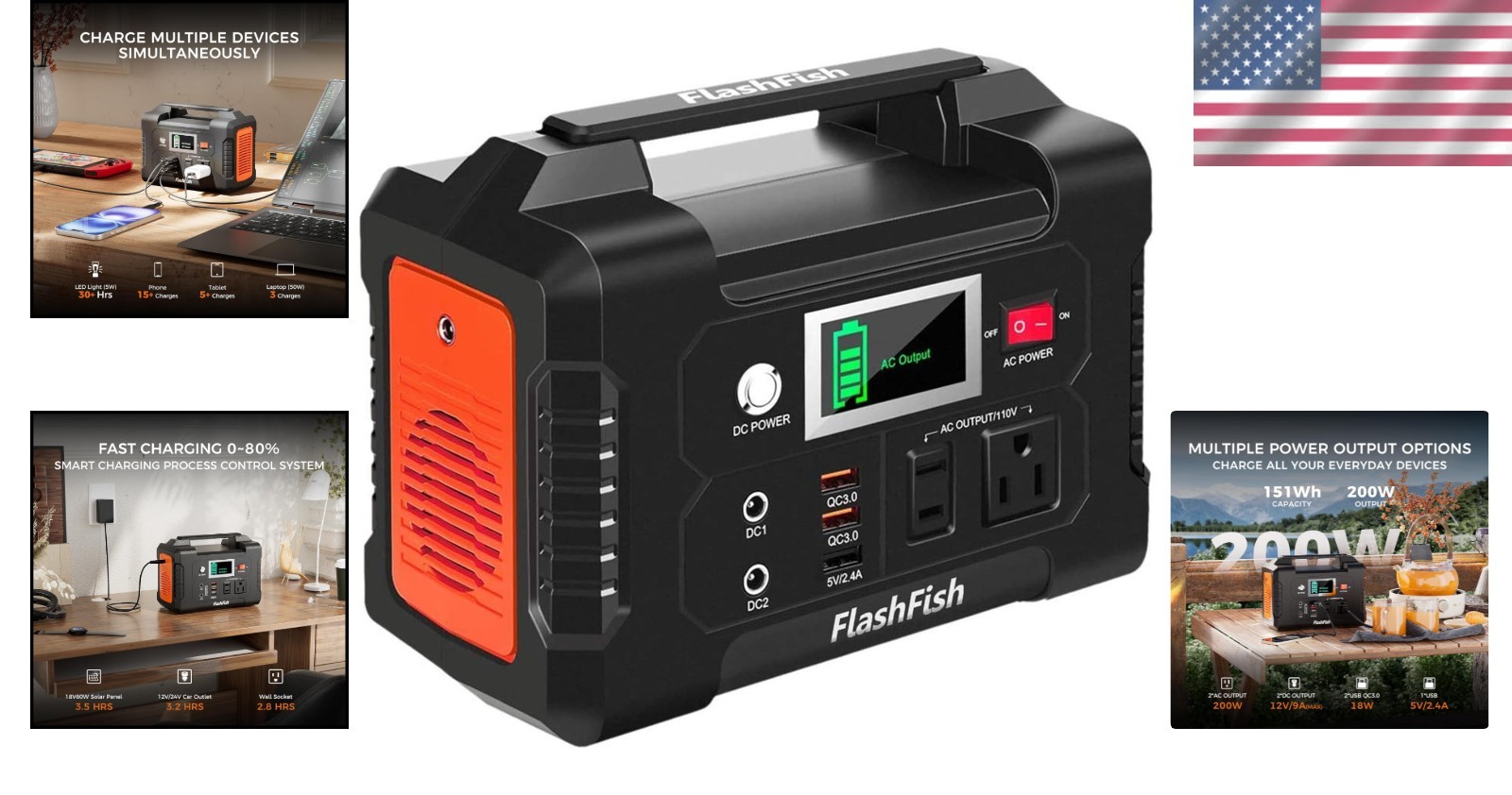 Backup Battery Pack 40800mAh – Home/Camping Power Supply