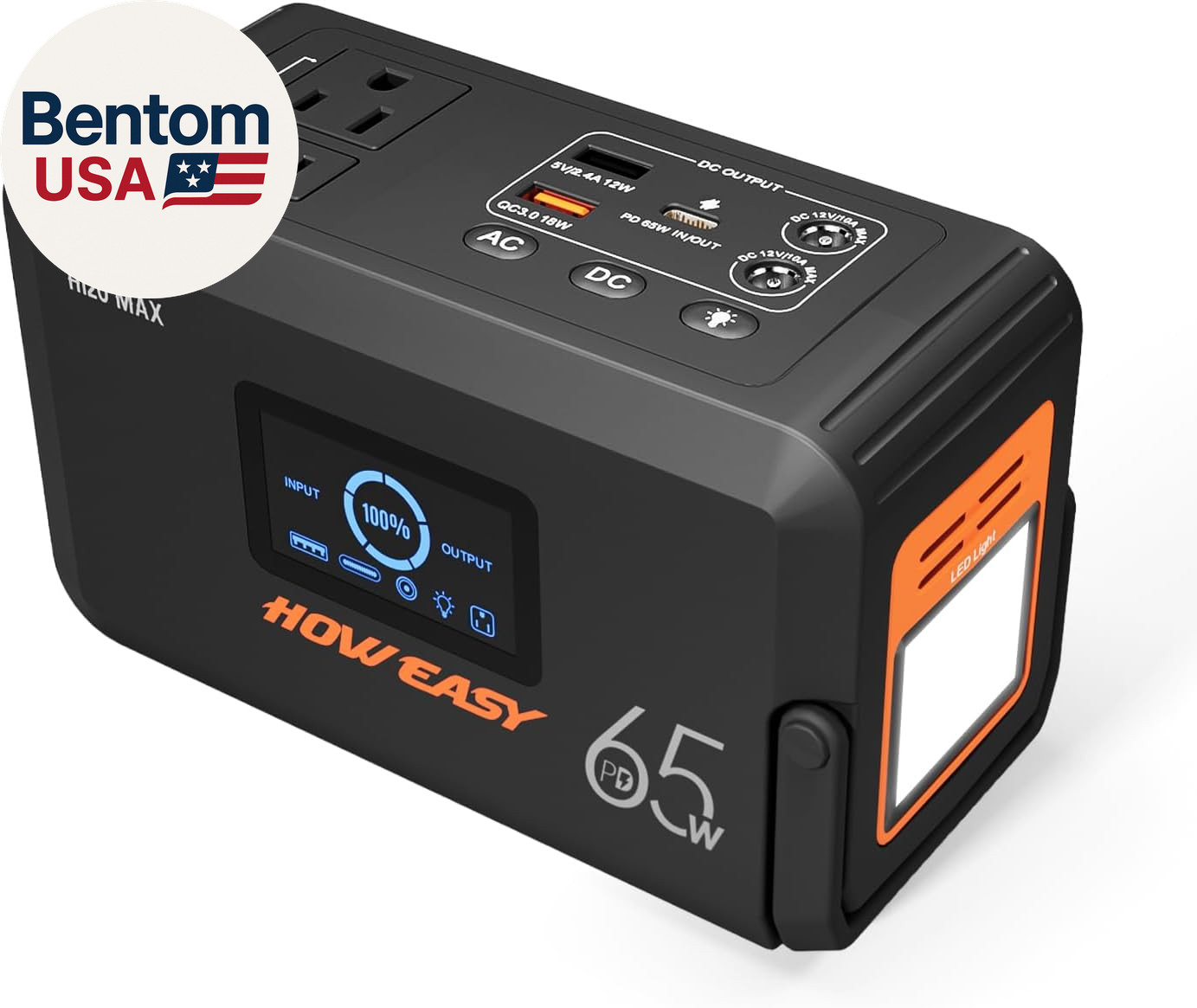 Portable Power Station,135W(270W Peak) Solar Generator,Power Bank with AC Outlet
