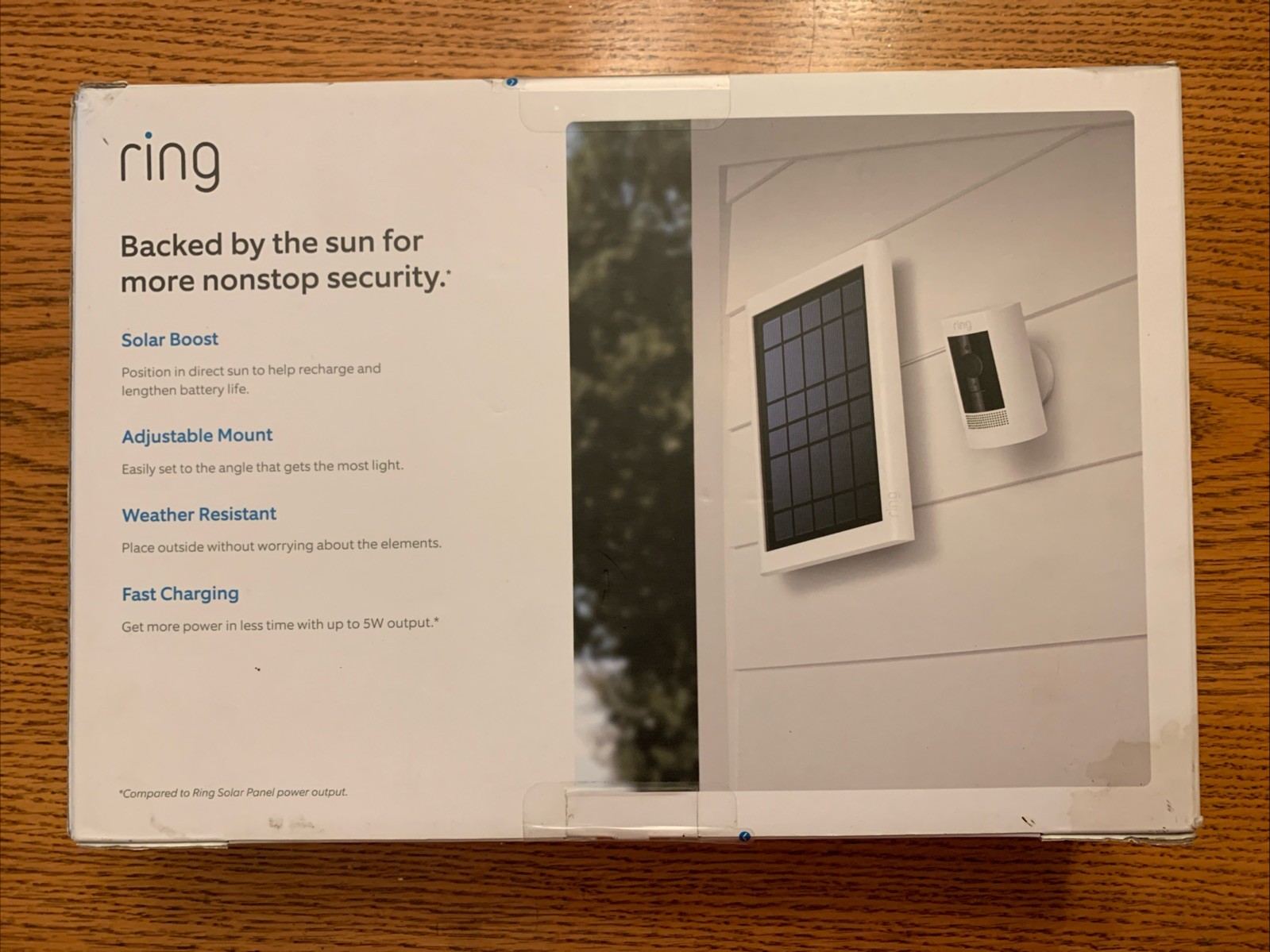 Ring White Solar Panel Rechargeable For Ring Cameras