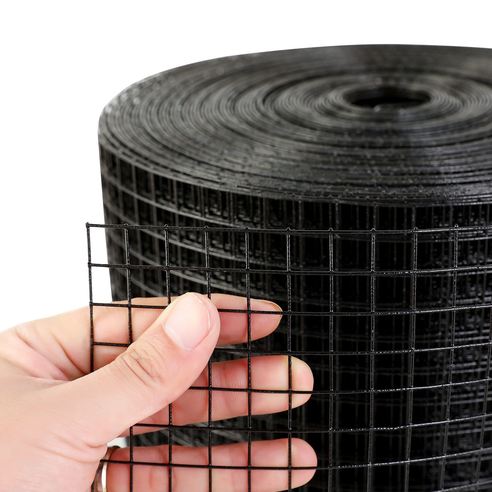 PVC-Coated Solar Critter Guard – 8in×100ft, 1/2in Square Mesh, Galvanized Steel