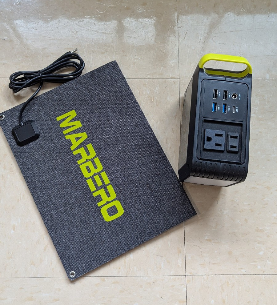 Marbero Portable Power Station 88Wh Camping Lithium Battery Solar Generator