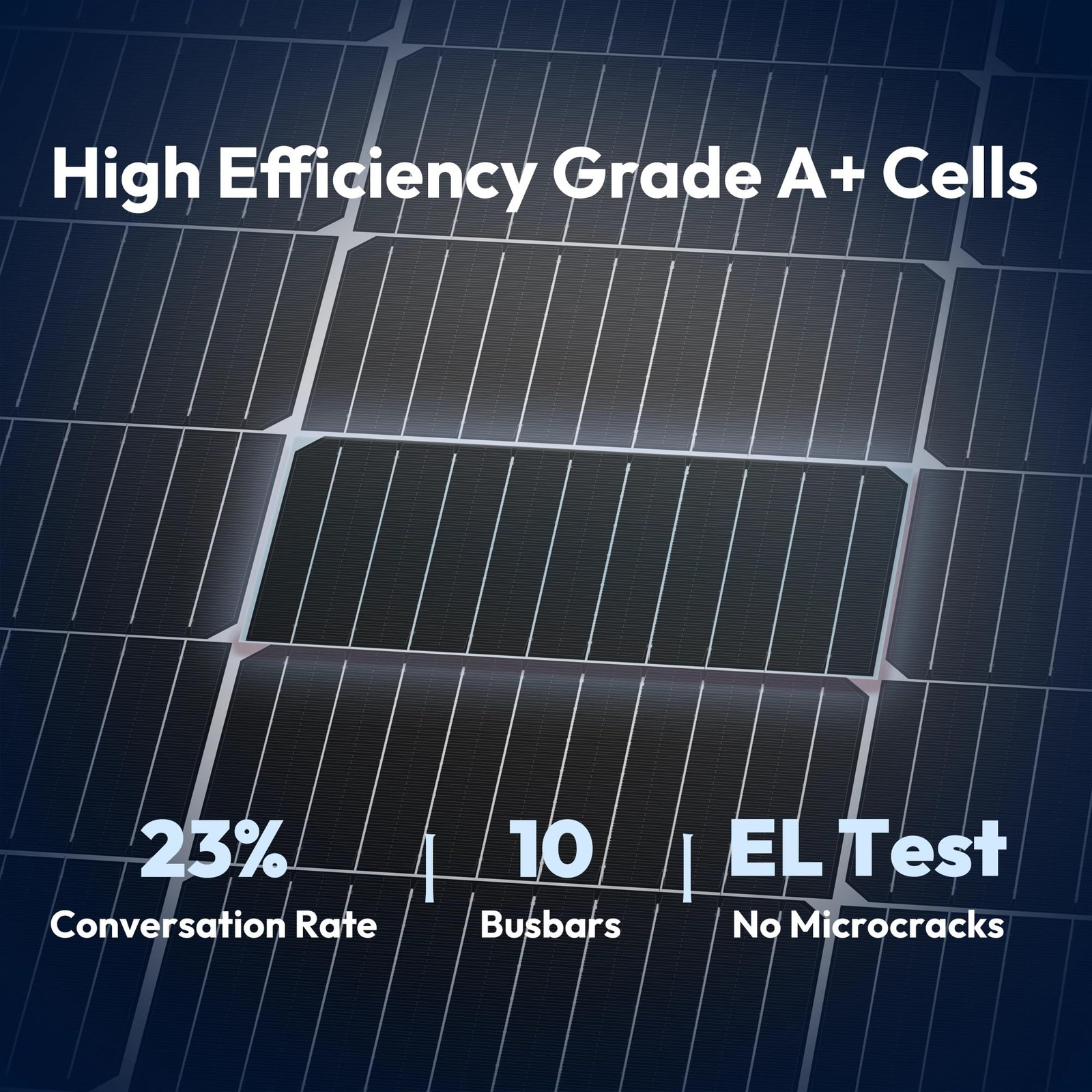 100 Watt Solar Panels, 10BB Monocrystalline 12V 100W Solar Panel, 23% High Ef…