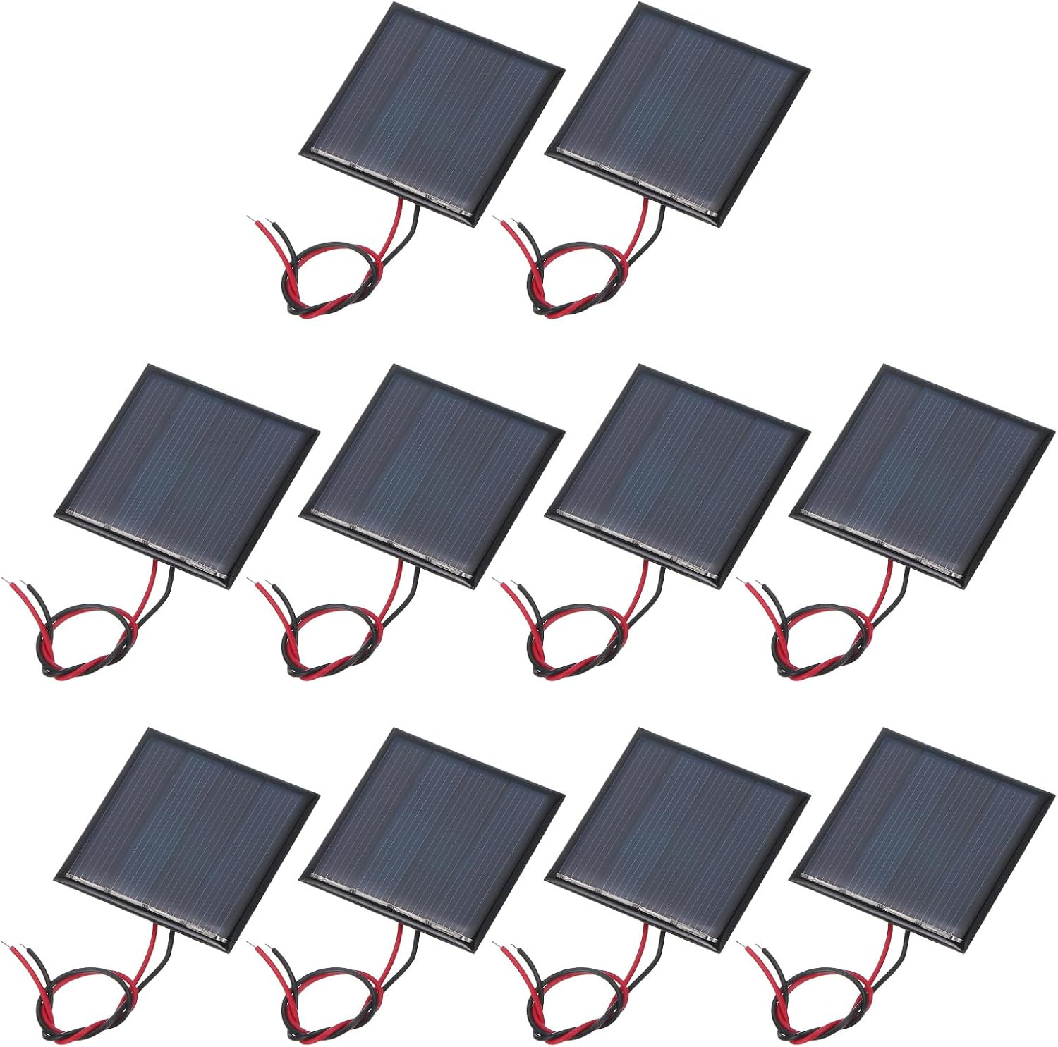 10 Pcs 2V 0.22W 110Ma Mini Solar Panels, Small Polycrystalline Solar Cell Panel
