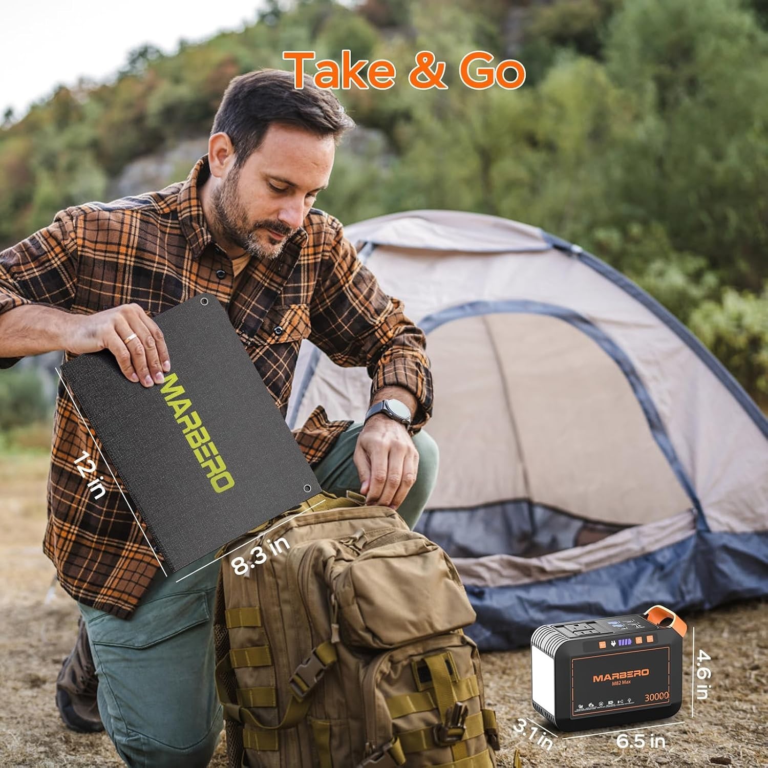 111Wh Solar Generator & 30W Panel – Lightweight Power Station for Adventure