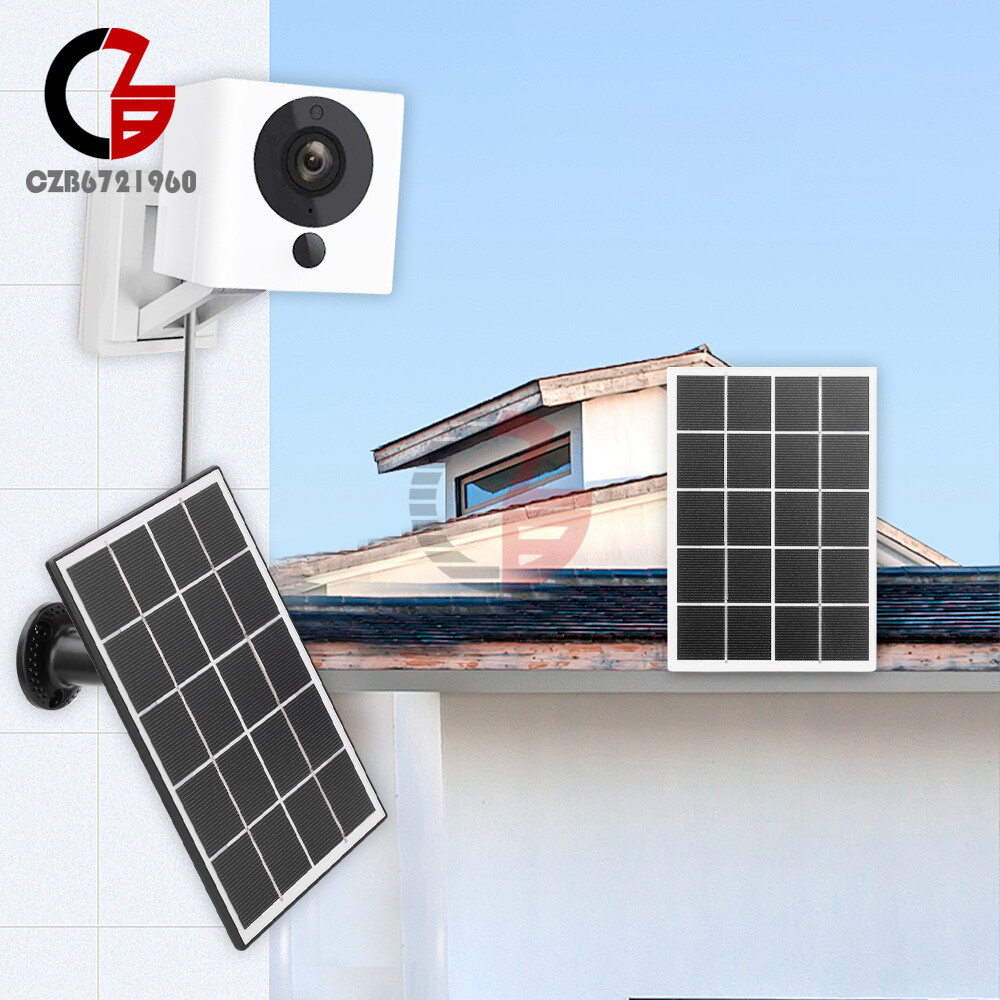 8W 5V Microcrystal Solar Panel with Mounting Brackets Security Camera Water Pump