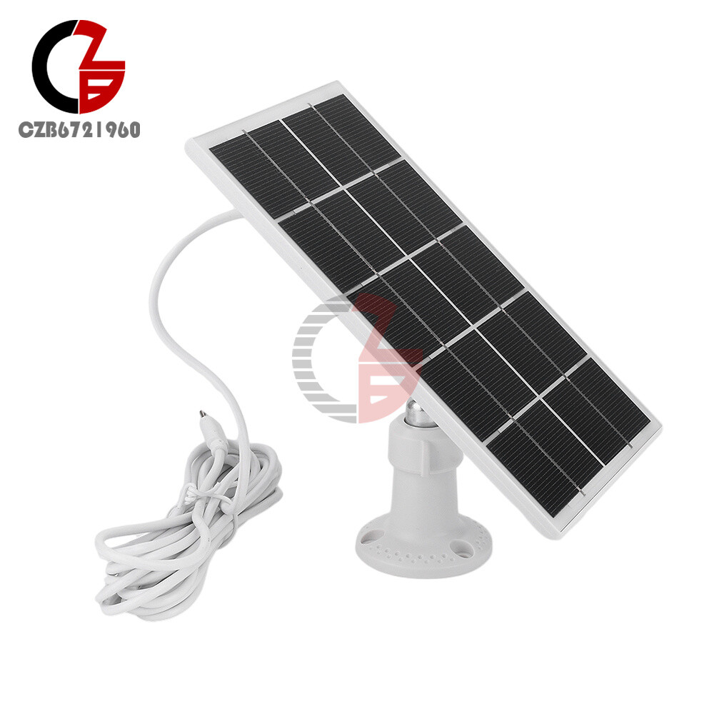 8W 5V Microcrystal Solar Panel with Mounting Brackets Security Camera Water Pump