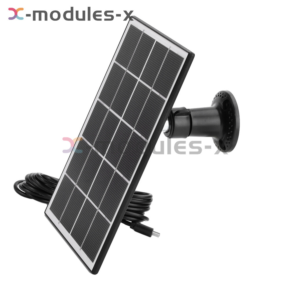 8W 5V Microcrystal Solar Panel+Mounting Bracket For Security Camera Water Pump