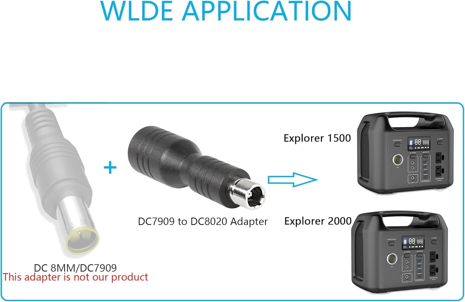 High-Quality DC7909 to DC8020 Connector – Essential Adapter for Solar Charging