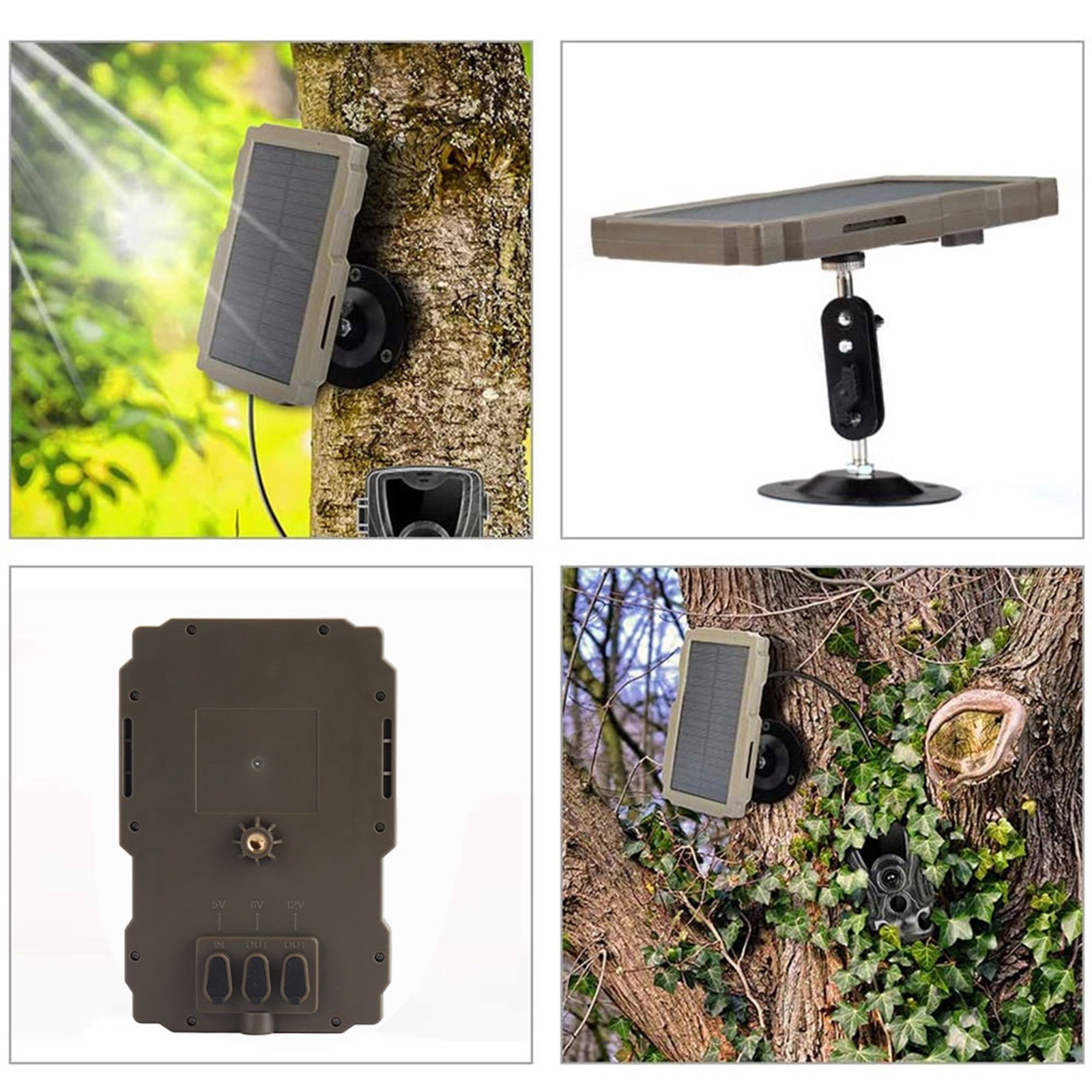 3000mAh 6V-12V Solar Panel Kit Rechargeable Solar Charger For Trail Camera WDHX