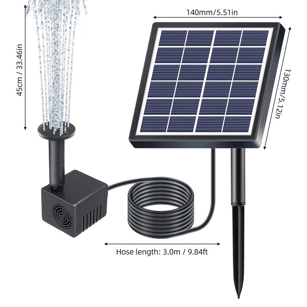 Water Pump Fountain 1 5W with High Efficiency for Bird Baths and Gardens