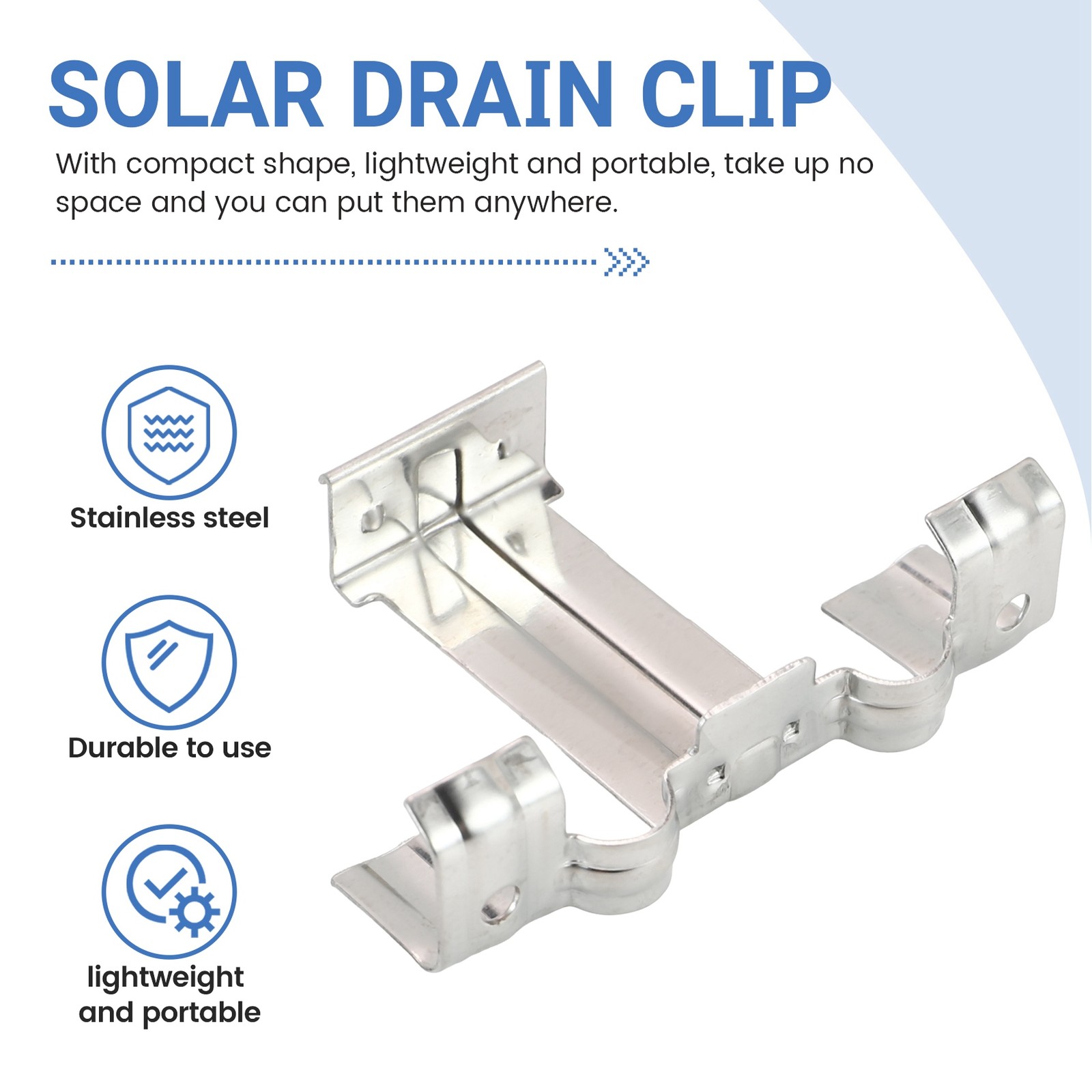 20PCS Photovoltaic Panel Drainage Buckle Plate Solar Panel Water 6647