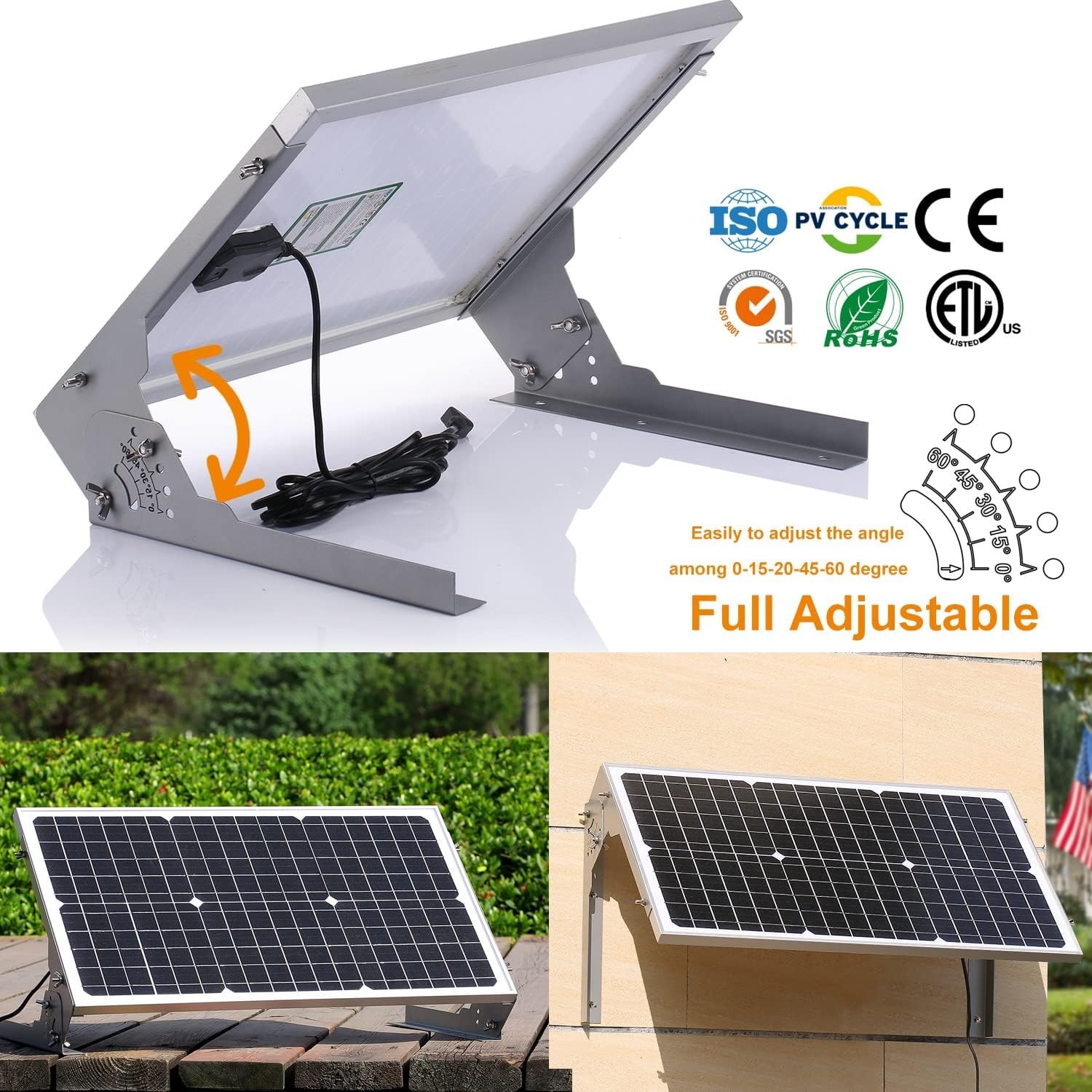 Waterproof 30W Solar Panel Kit, Smart MPPT Charge Controller