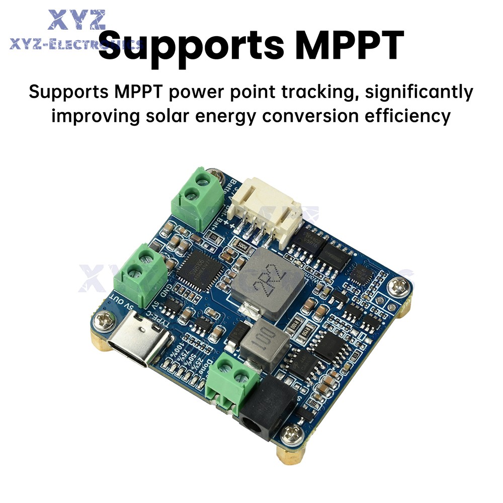 6-24V Solar Panel Power Management Module 5V 3A Supports MPPT, PD QC FCP SFCP