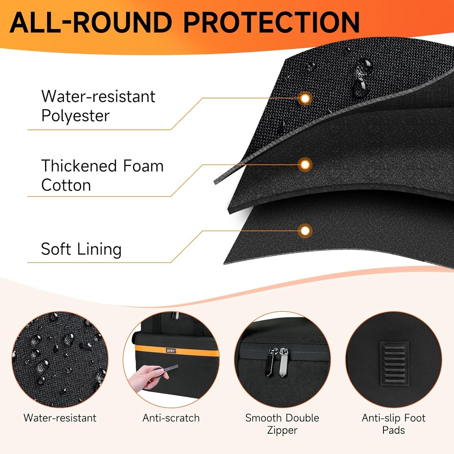 Water-Resistant Travel Bag for Portable Power Stations – 7 Compartments Included