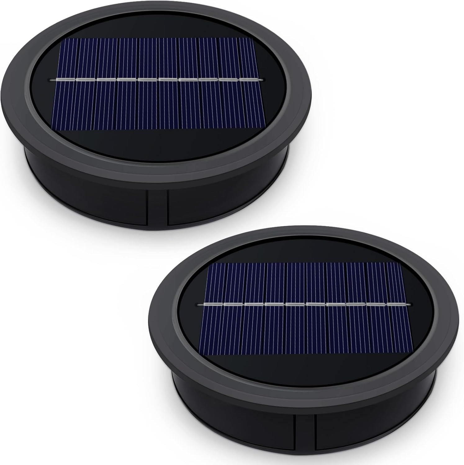 Akynite 2-Pack Large Solar Light Replacement Top, 4.13 Inch Outdoor Solar Panel