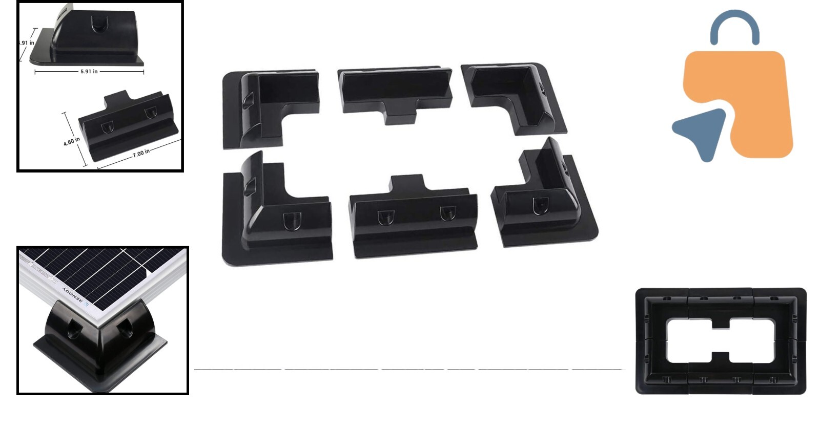 UV-Resistant Lightweight Corner Bracket Solar Mount for Easy Installation
