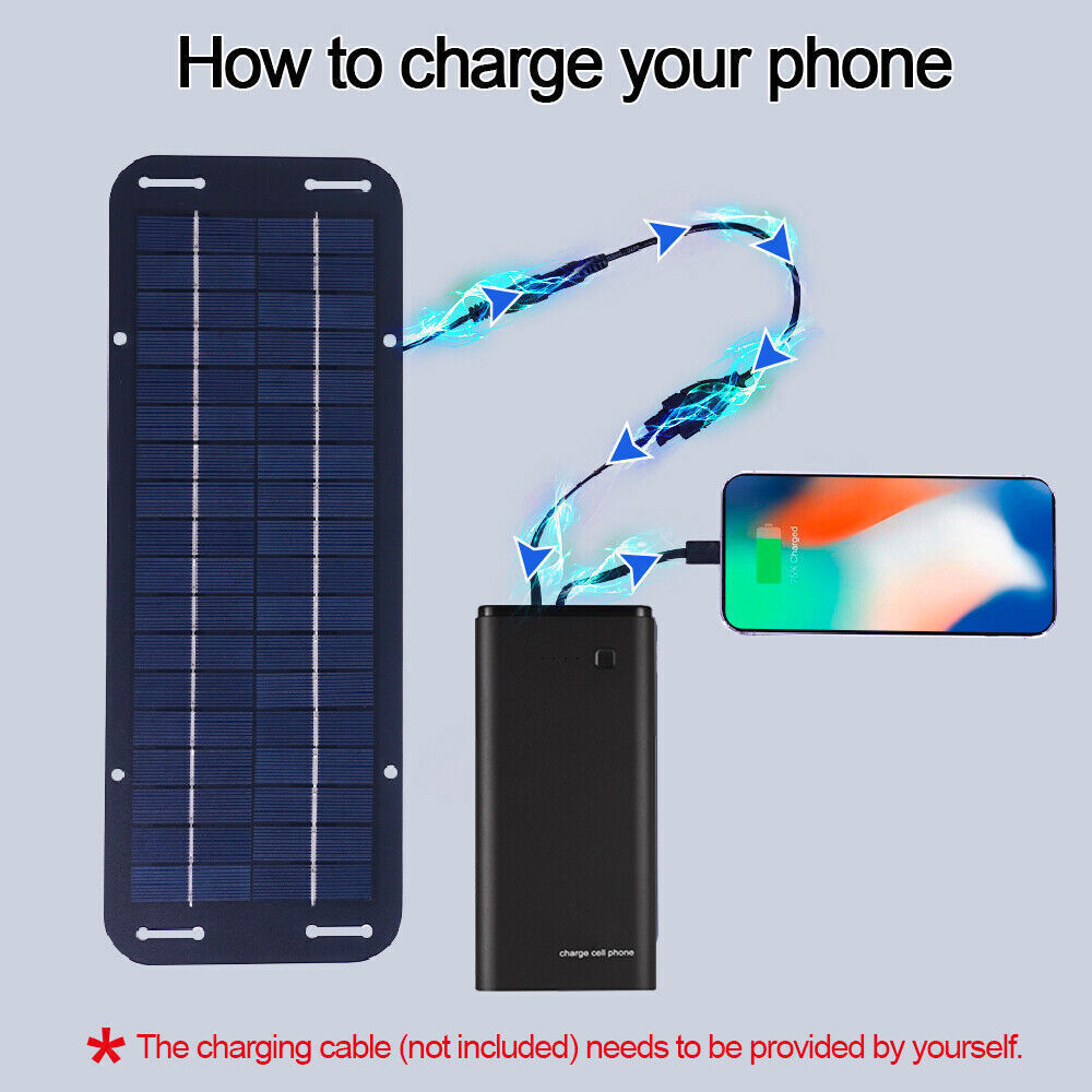 60W Solar Panel 12 Volt Trickle Battery Charger For Caravan Car Van Boat Kit