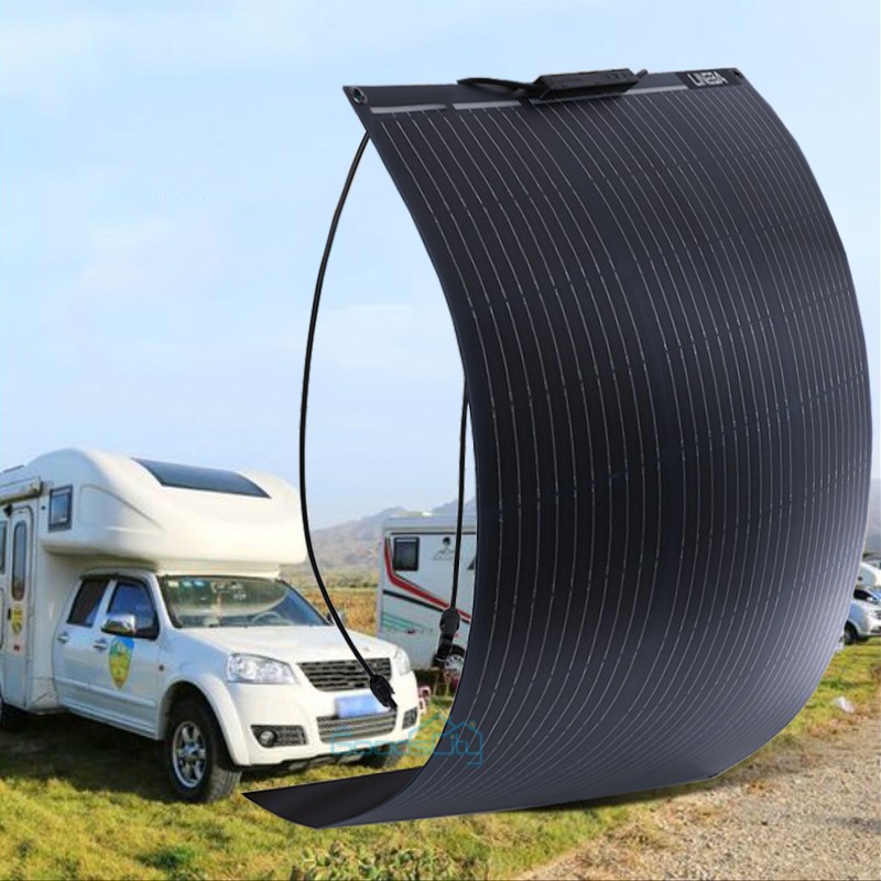 100w 200w 400w Mono Semi-flexible Off-Grid Solar Panel Kit for RV Camping Home