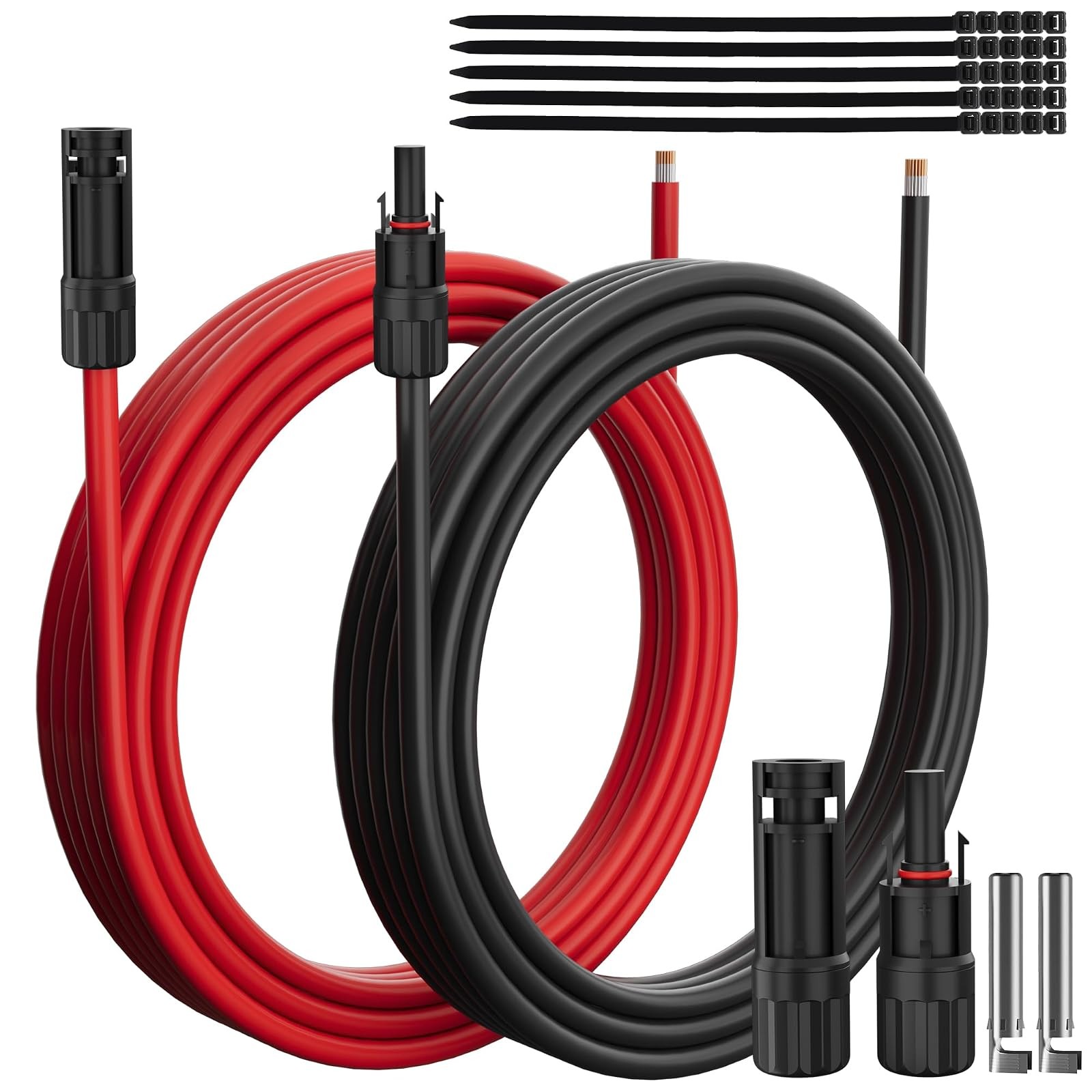 10AWG Solar Extension Cable 100Ft Tinned Copper Wire