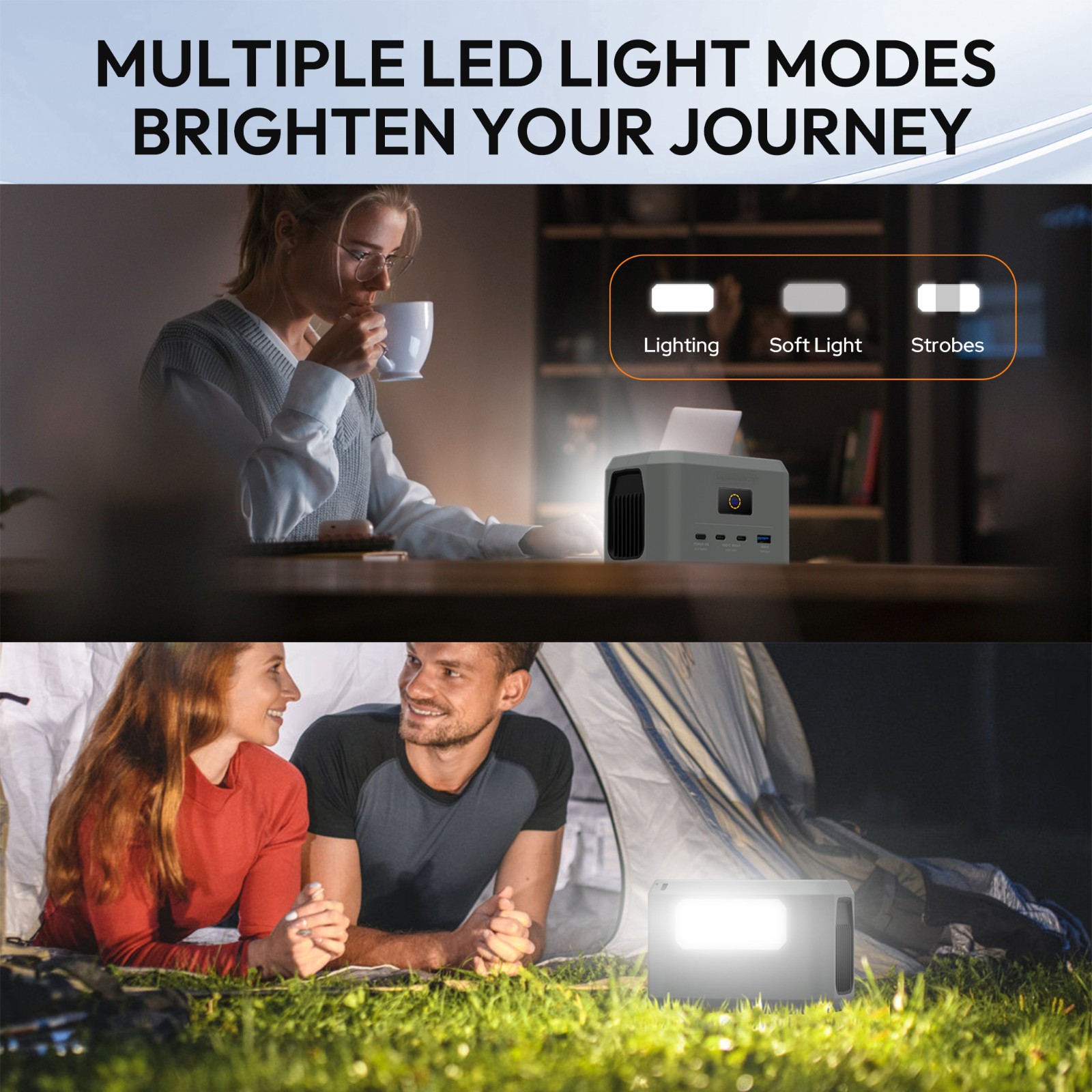Portable Power Station 100W 96Wh LiFePO4 Battery Fast Charging Solar Generator