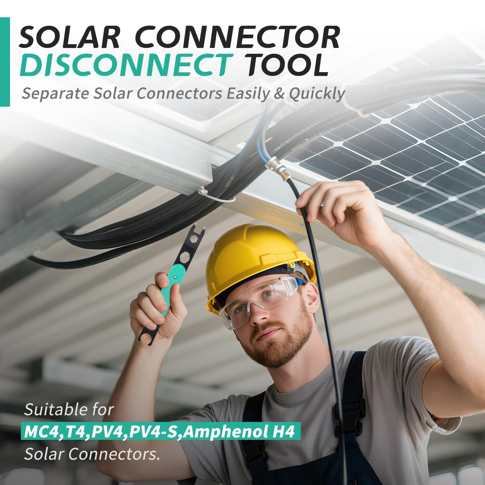 Metal Solar Mc4 Disconnect Tool made by Heavy-Duty Steel, Spring-Loaded Slot …