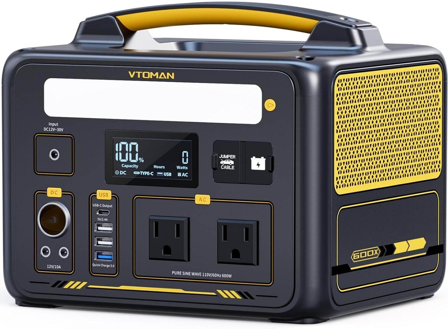 Portable Solar Power Station 600W: Jump 600X LiFePO4 Battery ]]