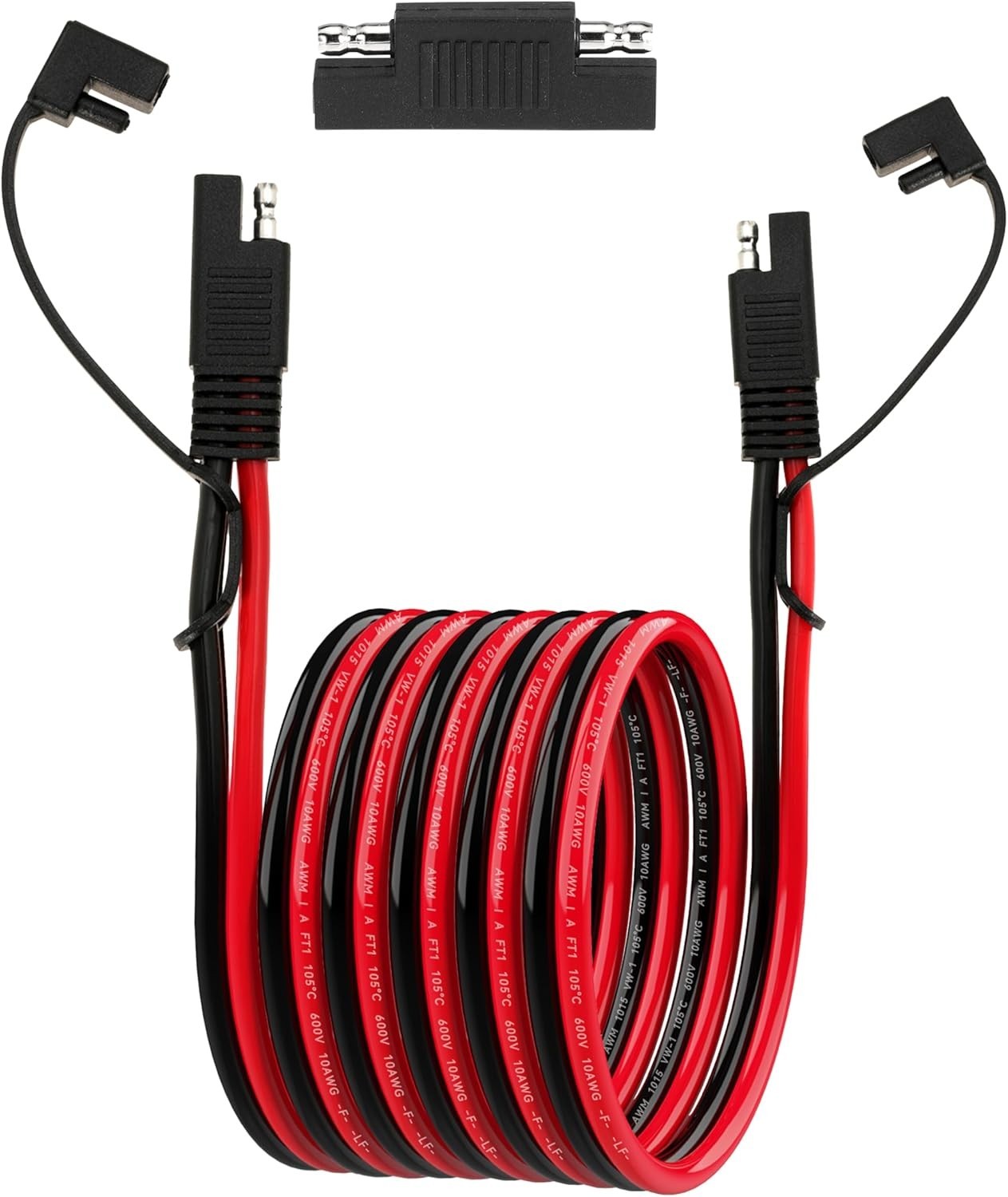 12FT 10AWG SAE Extension Cable,with SAE Polarity Reverse Adapter for Solar RV