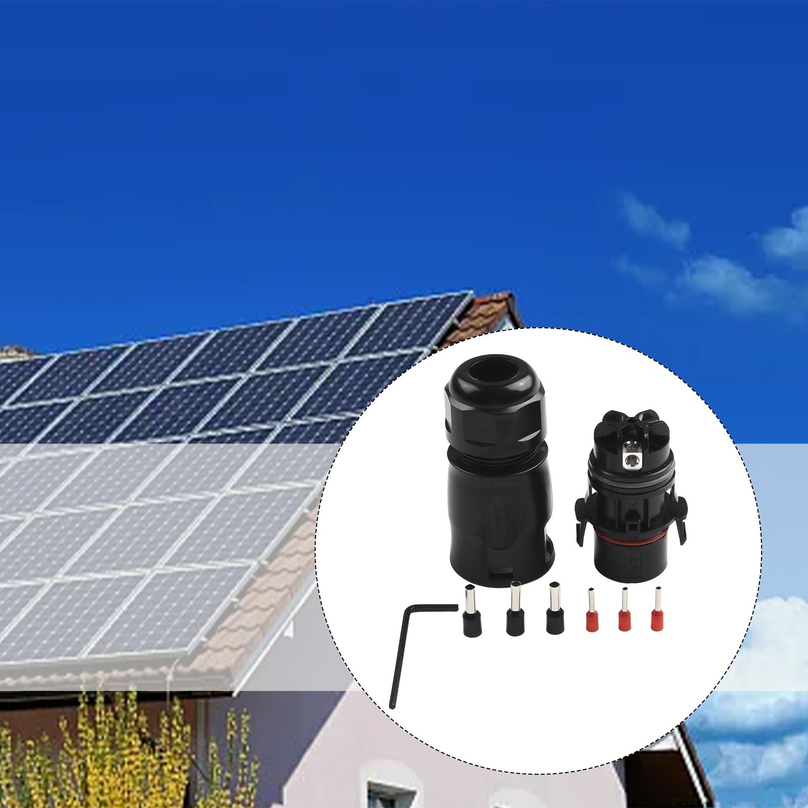 For 7.5-13mm Cable PV Connector Connection Cable IP68 Plug-in-Play 690V