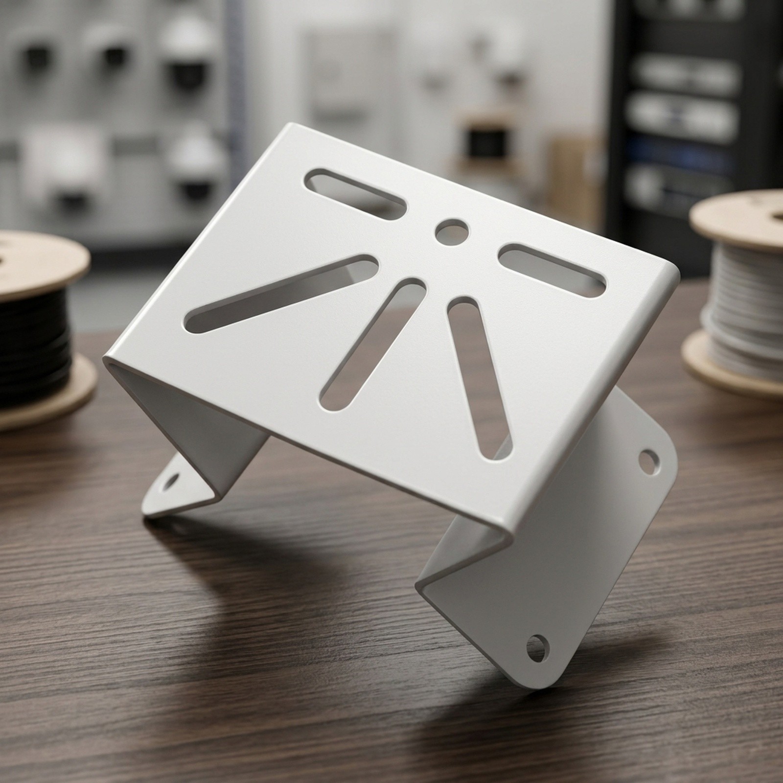 Wall-Mounted Corner Bracket for CCTV Security Cameras and Monitoring Systems