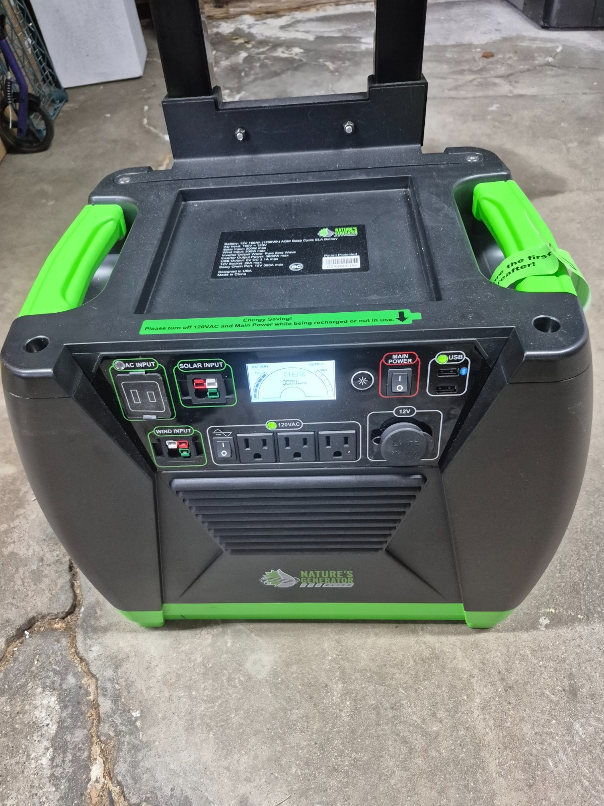 Nature’s Generator Elite 3600/w Solar/wind Note Local Pickup