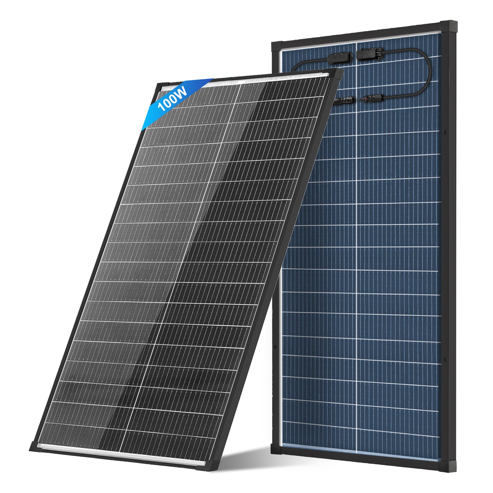 AeternaSol Bifacial 100W Solar Panel 18V N-Type Mono PV Home Roof RV Off-Grid