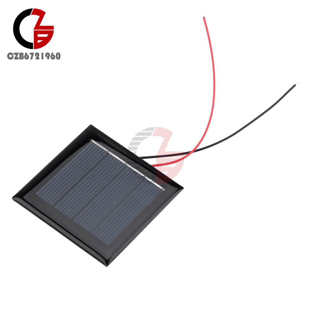 5Pcs 1.5/2/3/5V 60/120/130/150mA Solar Cell Panel Module DIY Solar Panel w/Wire