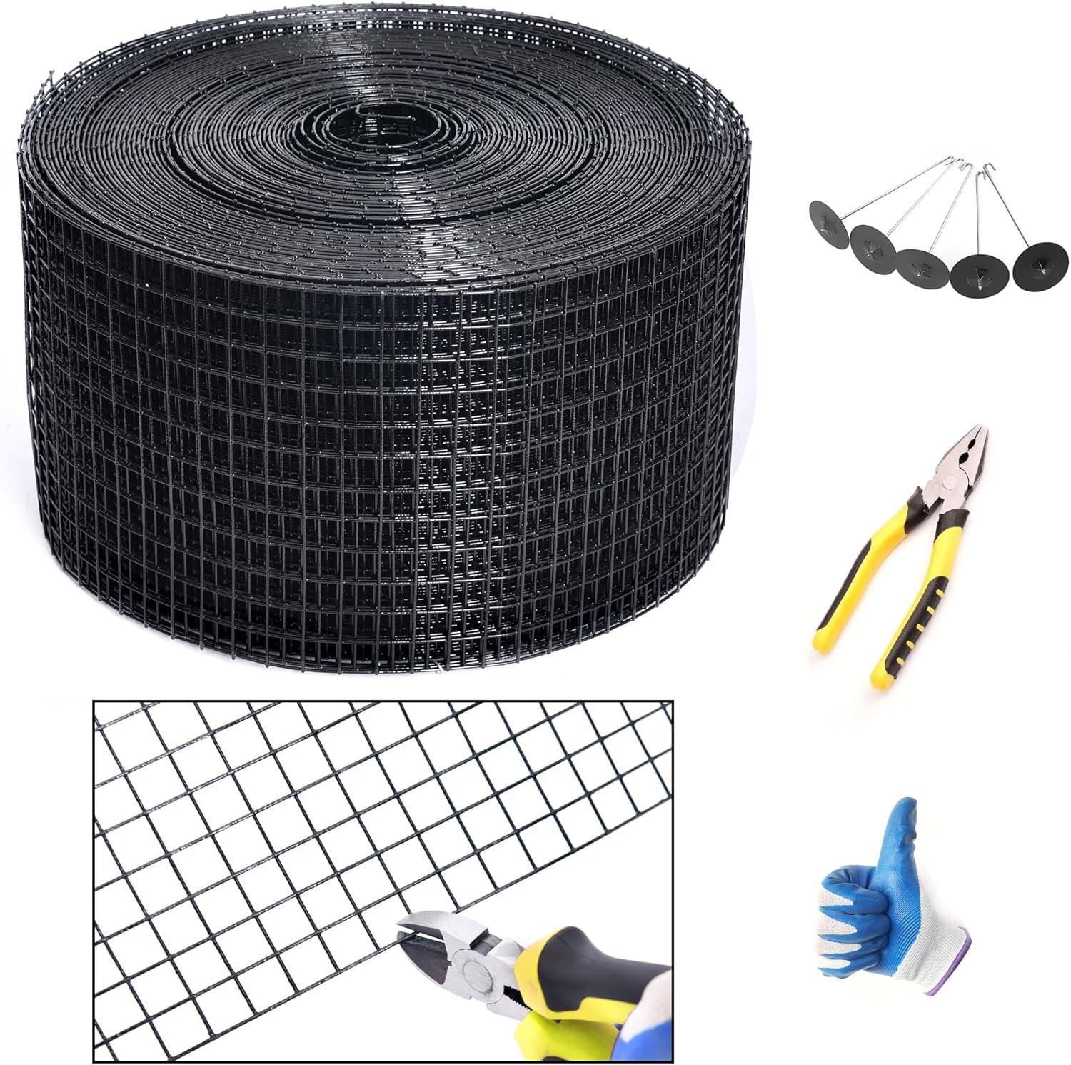 Solar Panel Guard, 6in X 100ft PVC Coated Critter Guard Roll Kit for Solar Pa…