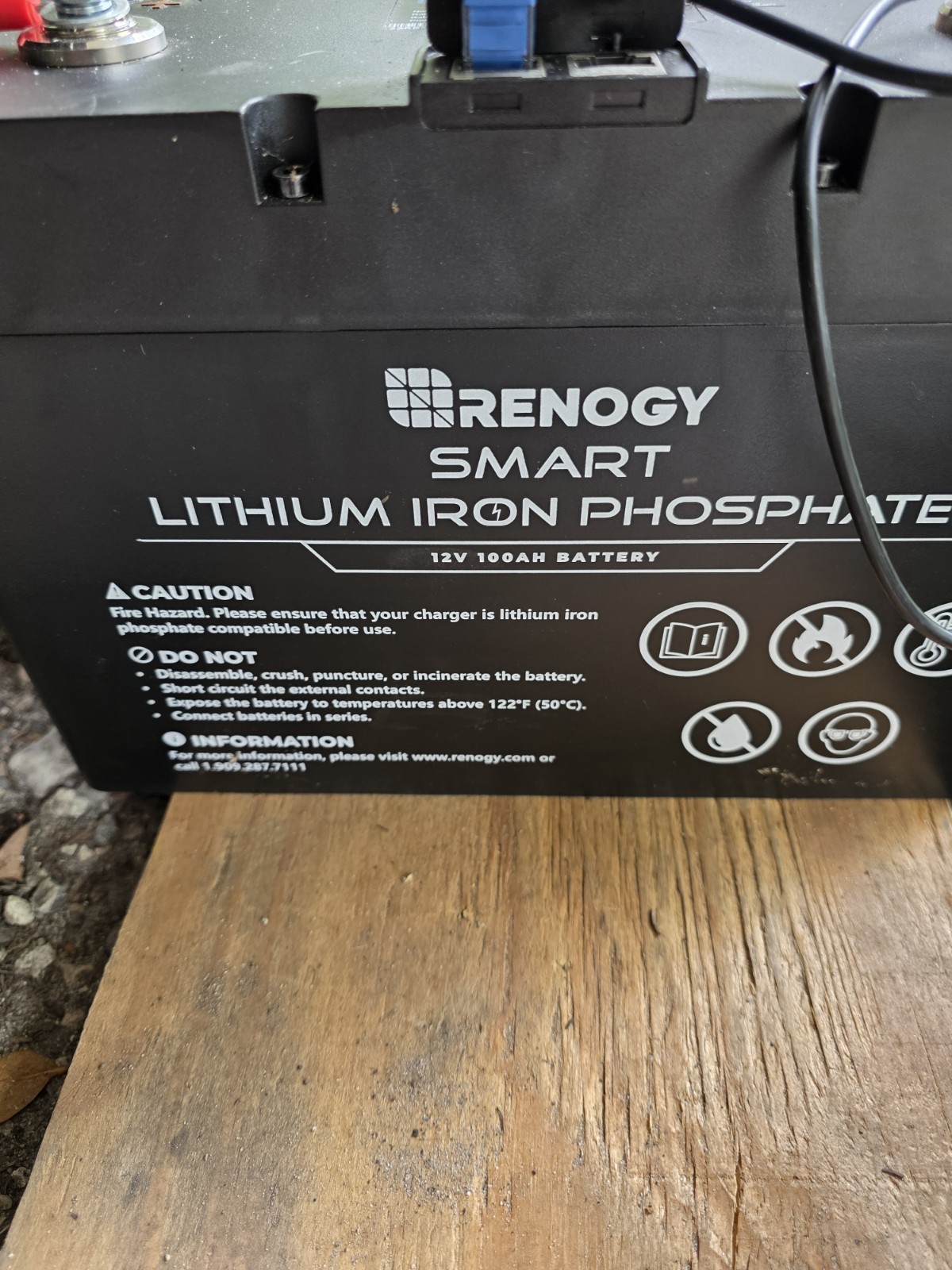 Renogy RBT100LFP12S-US Smart Lithium Iron Phosphate Battery 12V 100Ah