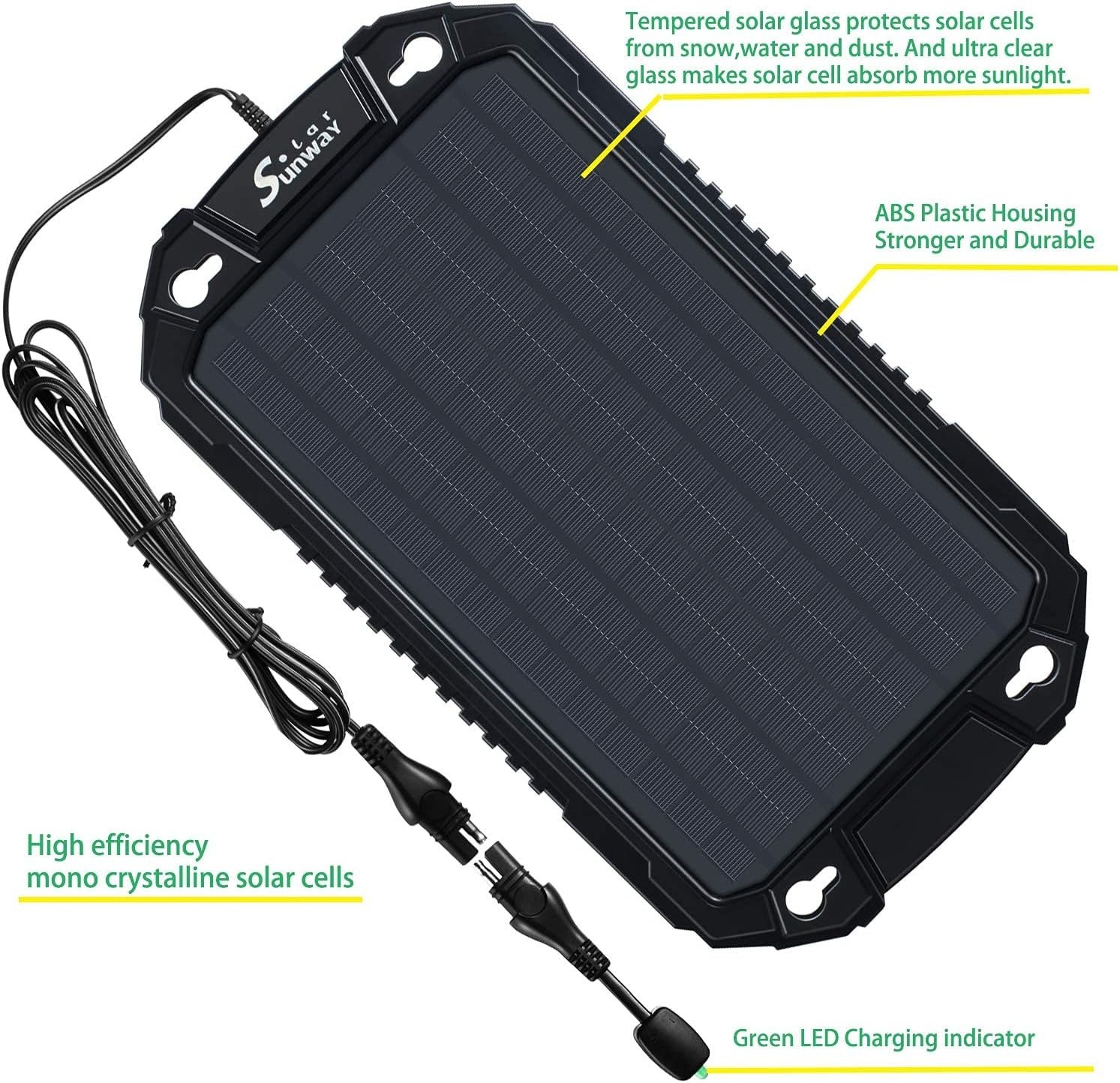 Waterproof Solar Panel Charger for Vehicles