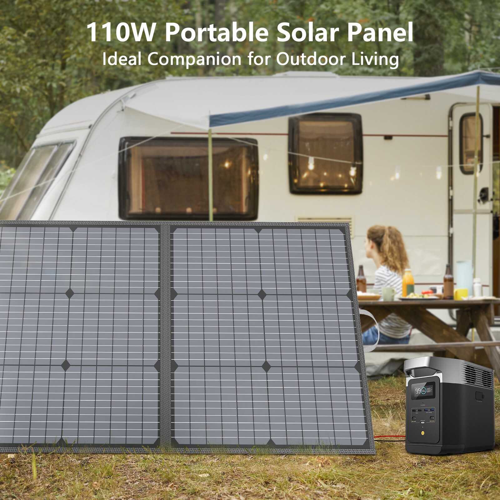 Portable Solar Panel kit 110W 220W 400W for Ecoflow Delta 2 Anker SOLIX C1000