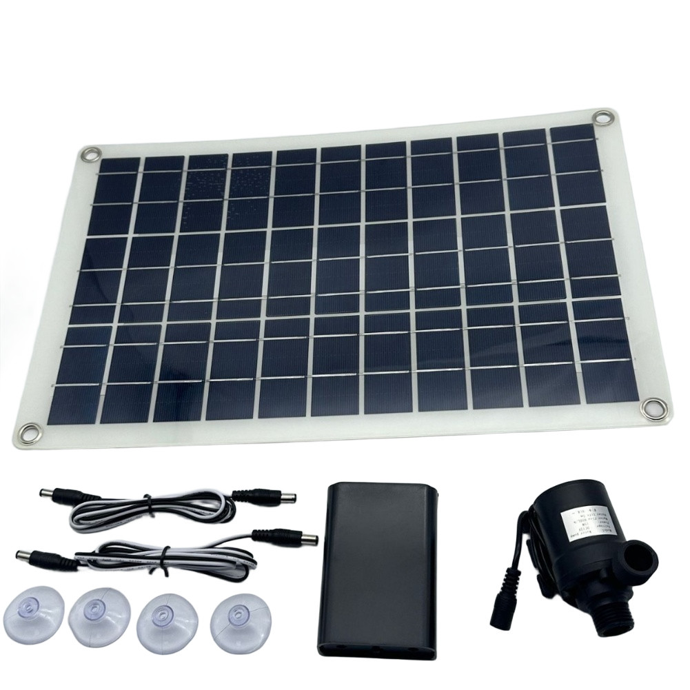 50W Polycrystalline Solar Water Pump System 800L/H Flow for Garden Pond