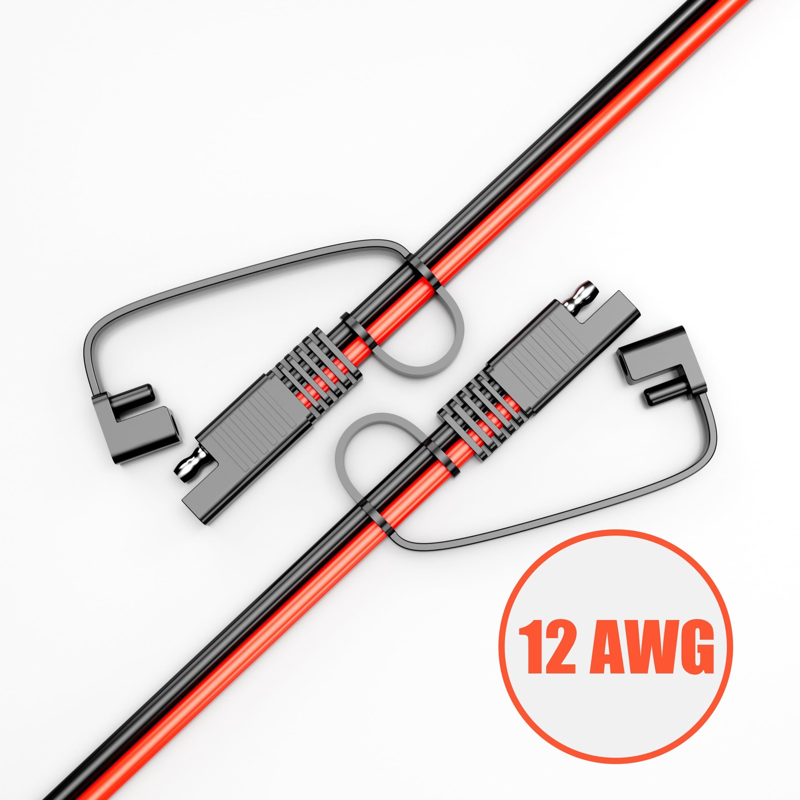 SAE Extension Cable 12AWG 20FT for Solar Panels, Cars, RVs, Trucks, Boats