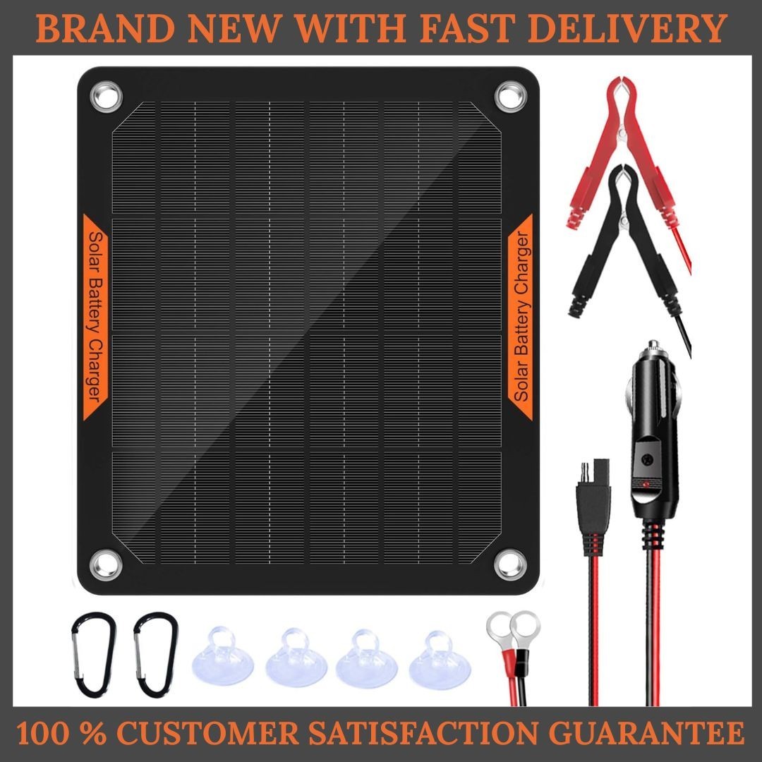 12 Volt Solar Battery Maintainer Waterproof Car Rv Charger Tender Trickle 5W