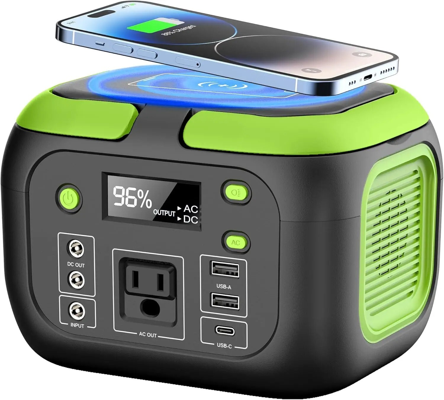 200W Portable Power Station 155Wh Solar Generator LiFePO4 Battery For Camping
