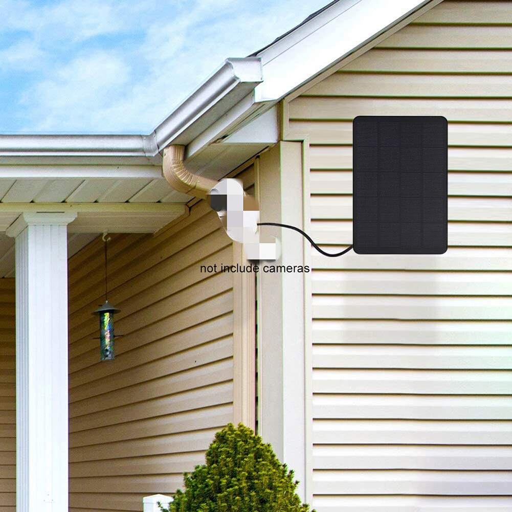 4W 5V Solar Cell Panel Charger USB for EUFY Security Camera Home Light Doorbell
