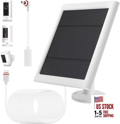 IP65 Solar Panel Outdoor for Ring Cameras () Spotlight Cam White 1P