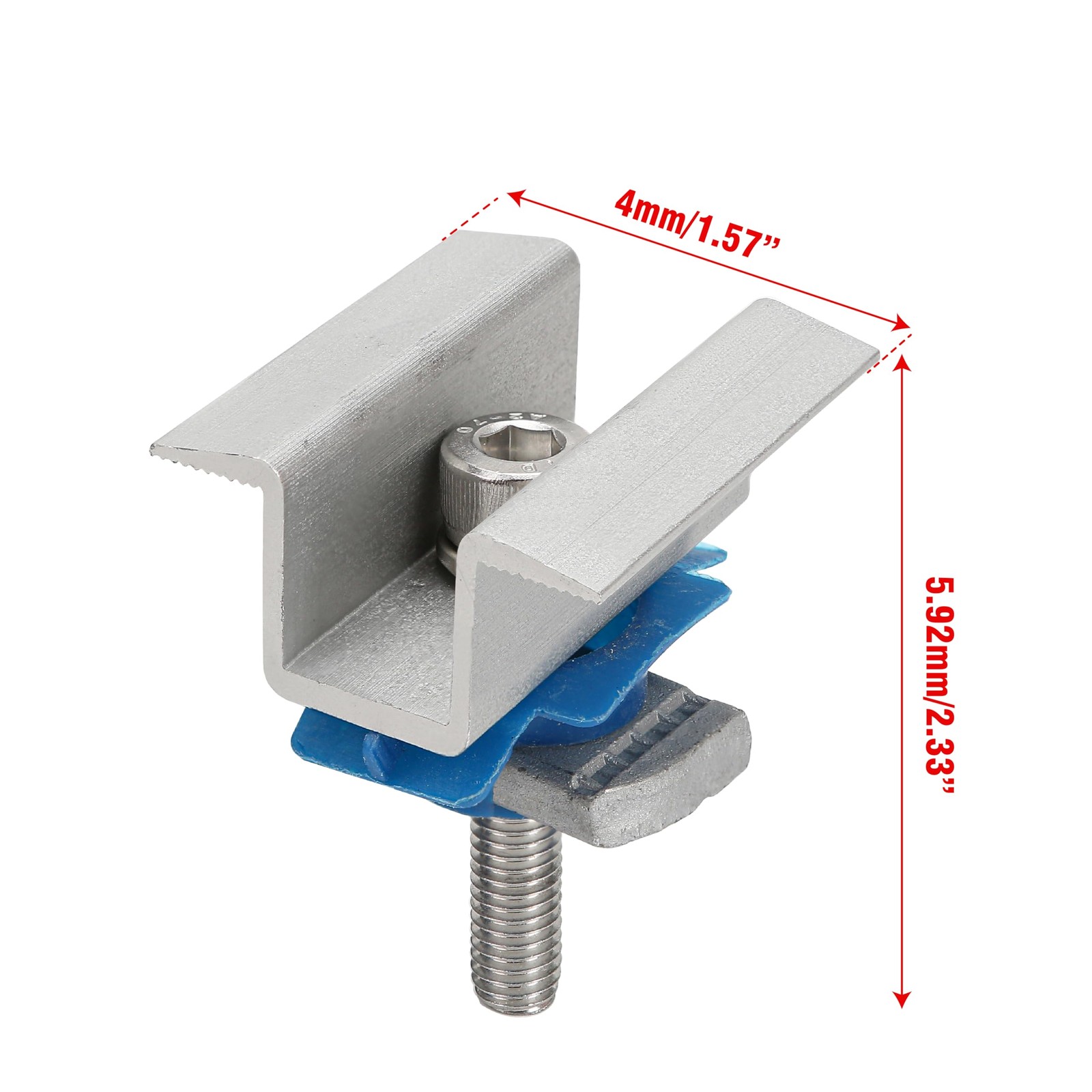 10 Pcs Adjustable Solar Panel Mounting Bracket Clamps Wide Photovoltaic Suppo…