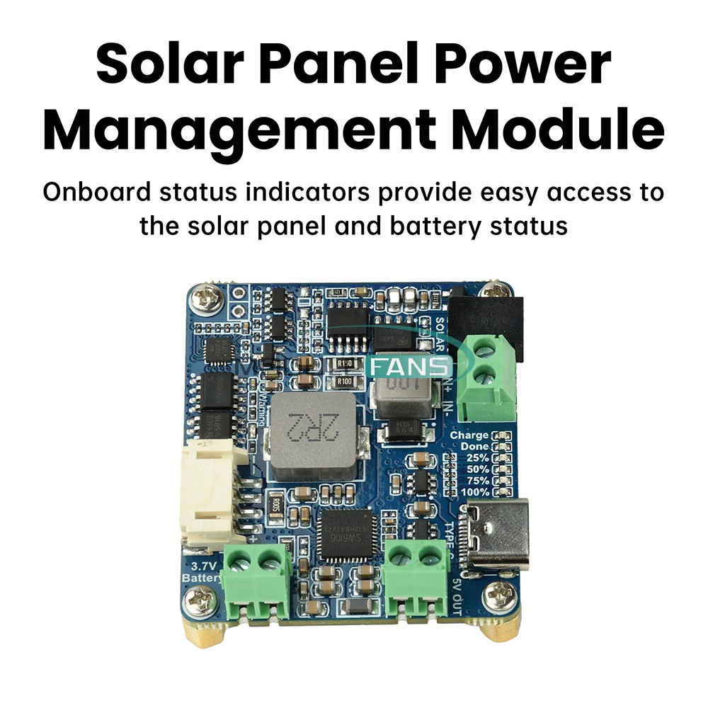 6-24V Solar Panel Power Management Module 5V 3A Supports MPPT, PD QC FCP SFCP