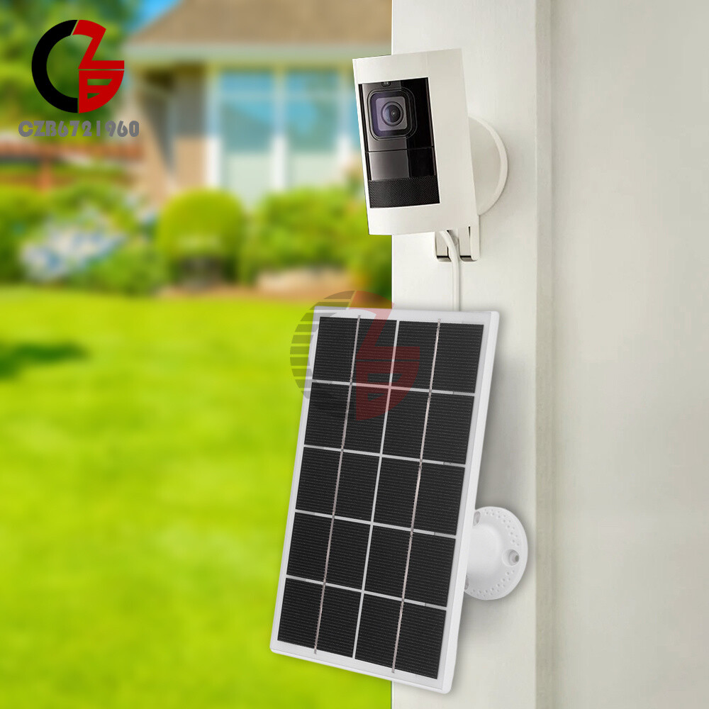 8W 5V Microcrystal Solar Panel with Mounting Brackets Security Camera Water Pump