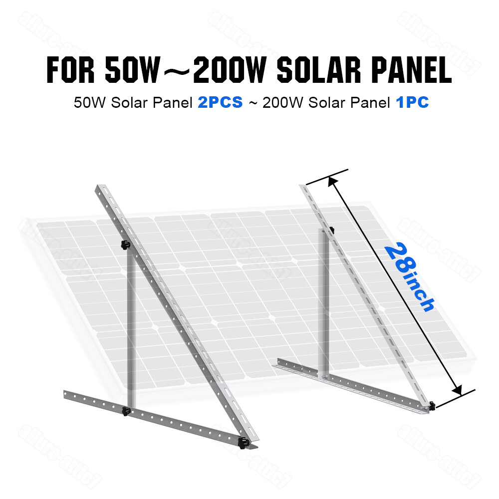 Solar Panel RV Tilt Mount Brackets Kit System Roof Flat Surface Adjustable Frame