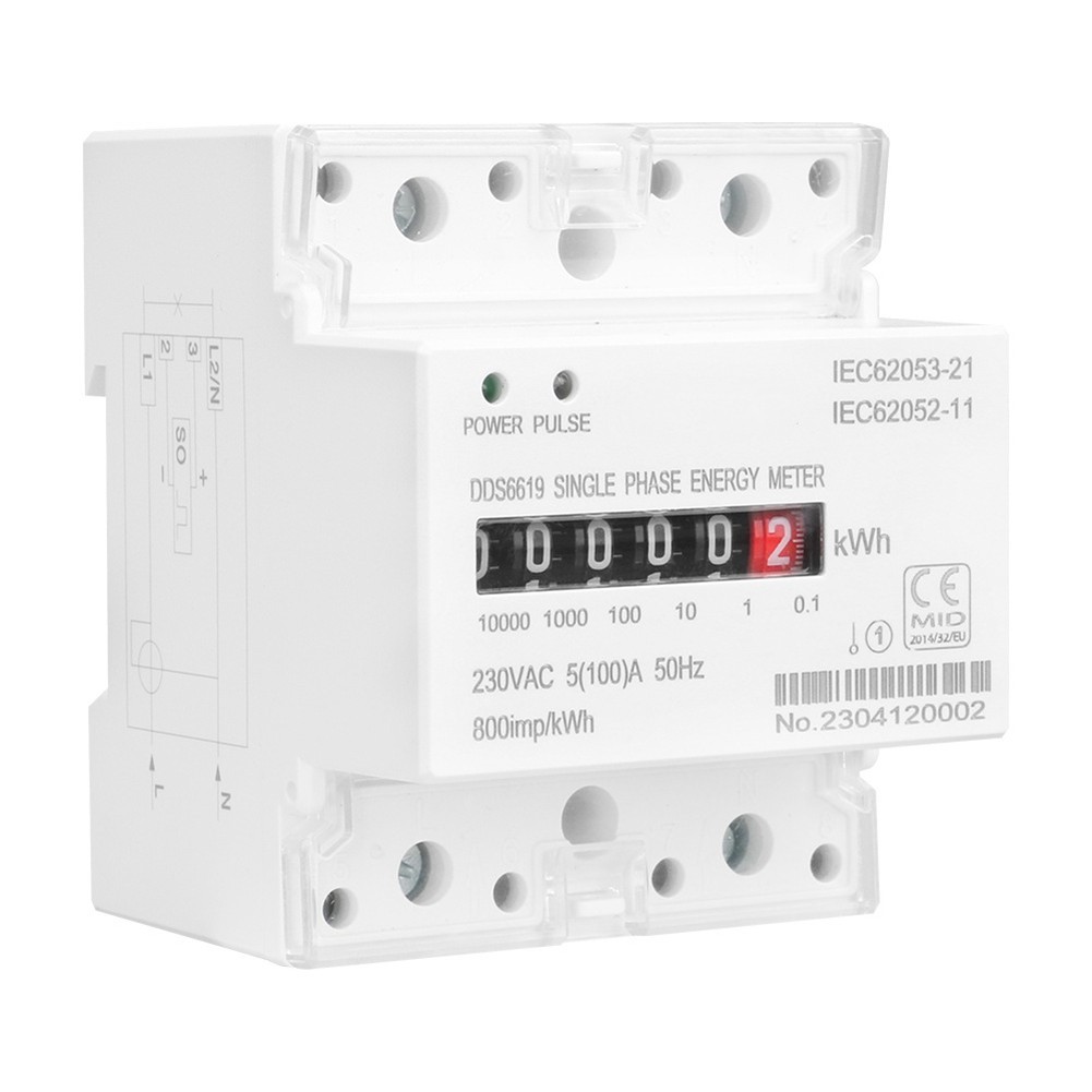 Din Rail Electronic Energy Meter 100A for Comprehensive Energy Usage Analysis